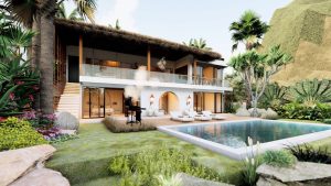 Villa built on 2-floors with landscaped garden and swimming pool.