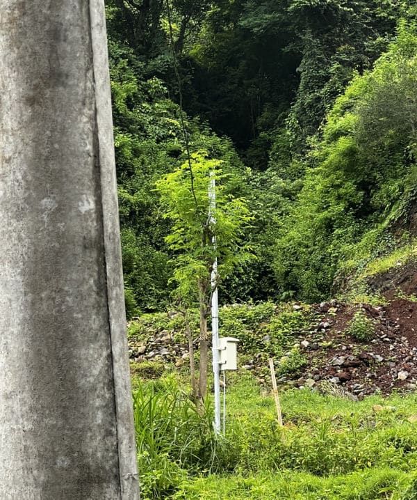 Electricity supply installed ready for building retaining walls