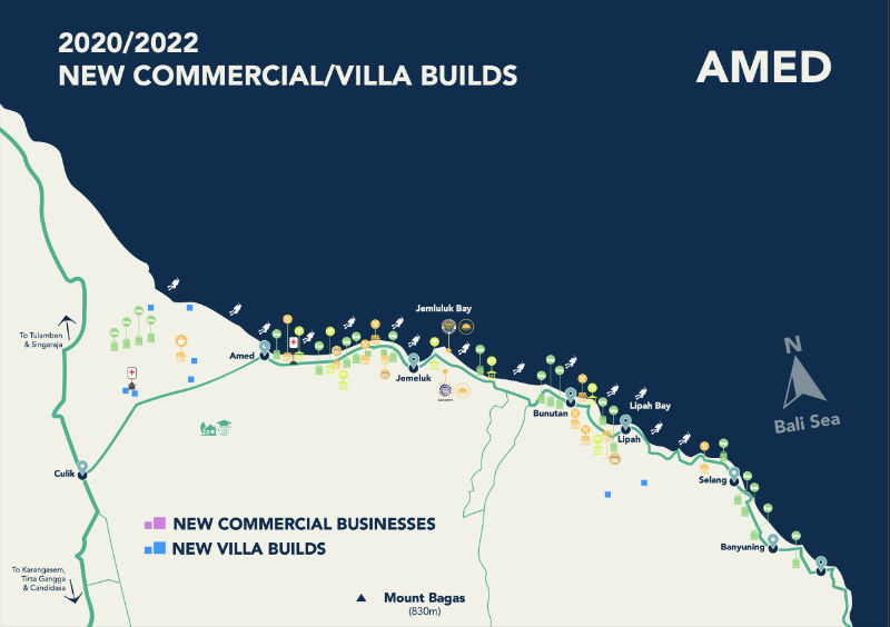 Heat map showing development in Amed in 2022.