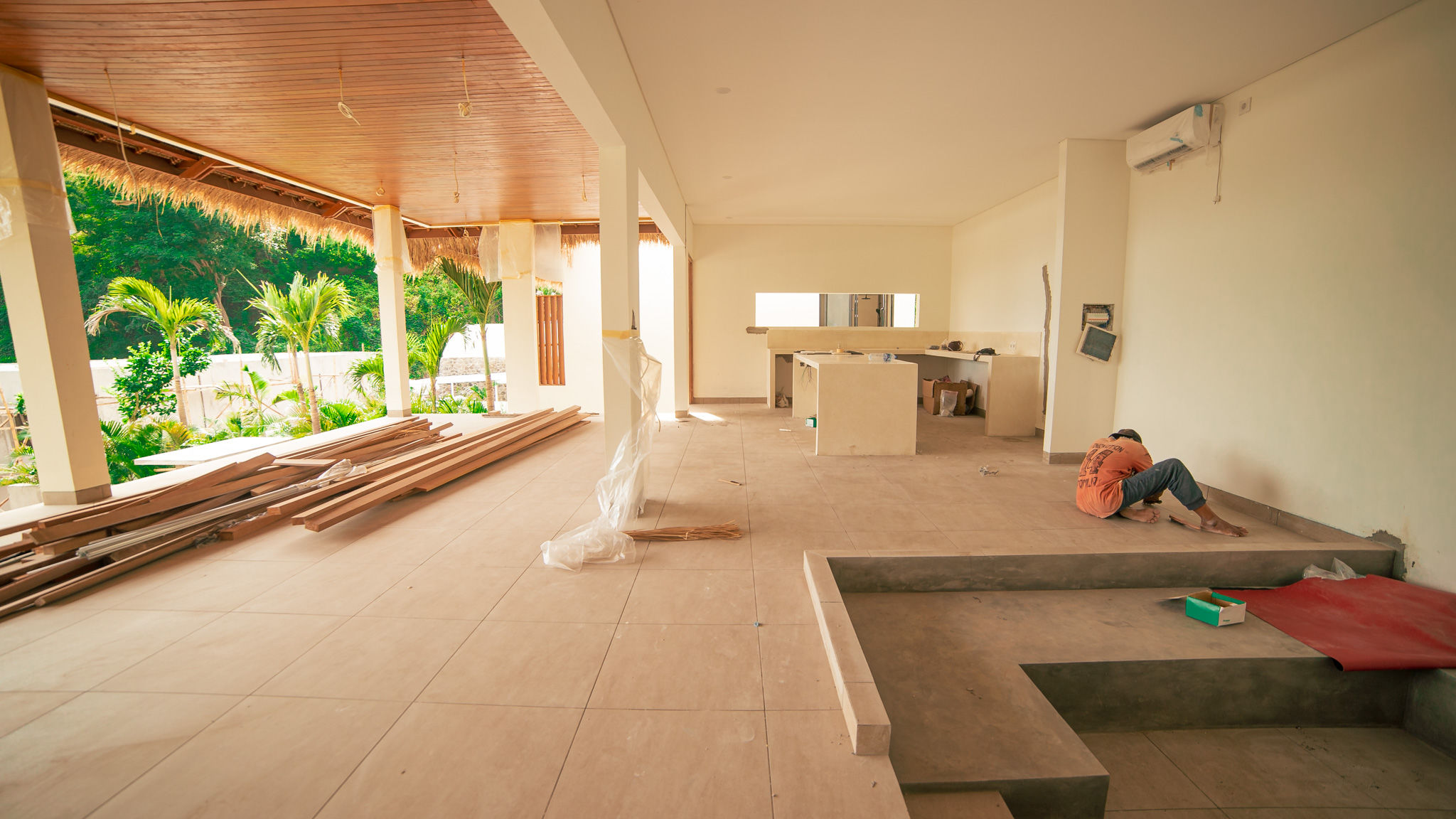 Internal living space under construction